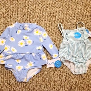 2 brand new carters swimsuits